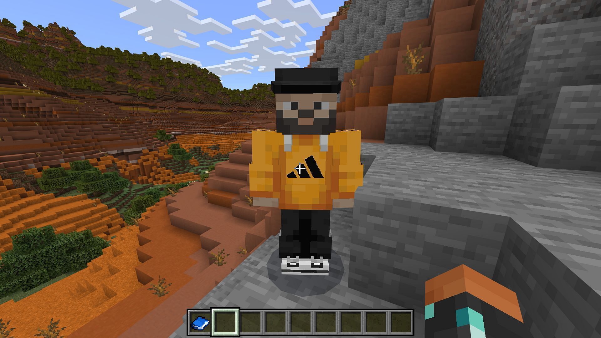 The Minecraft x Adidas add-on adds a unique NPC that can be your companion during your adventures (Image via Sportskeeda Gaming || Mojang Studios)